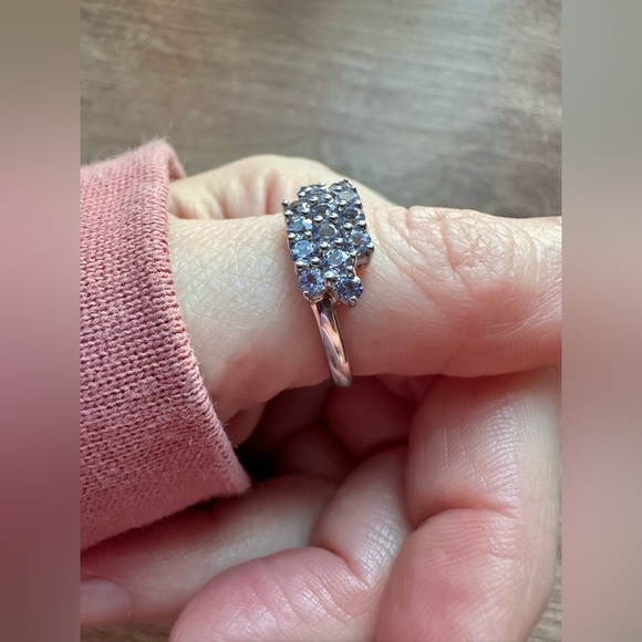 Tanzanite Sterling Silver Ring 6.75 - Picture 4 of 7